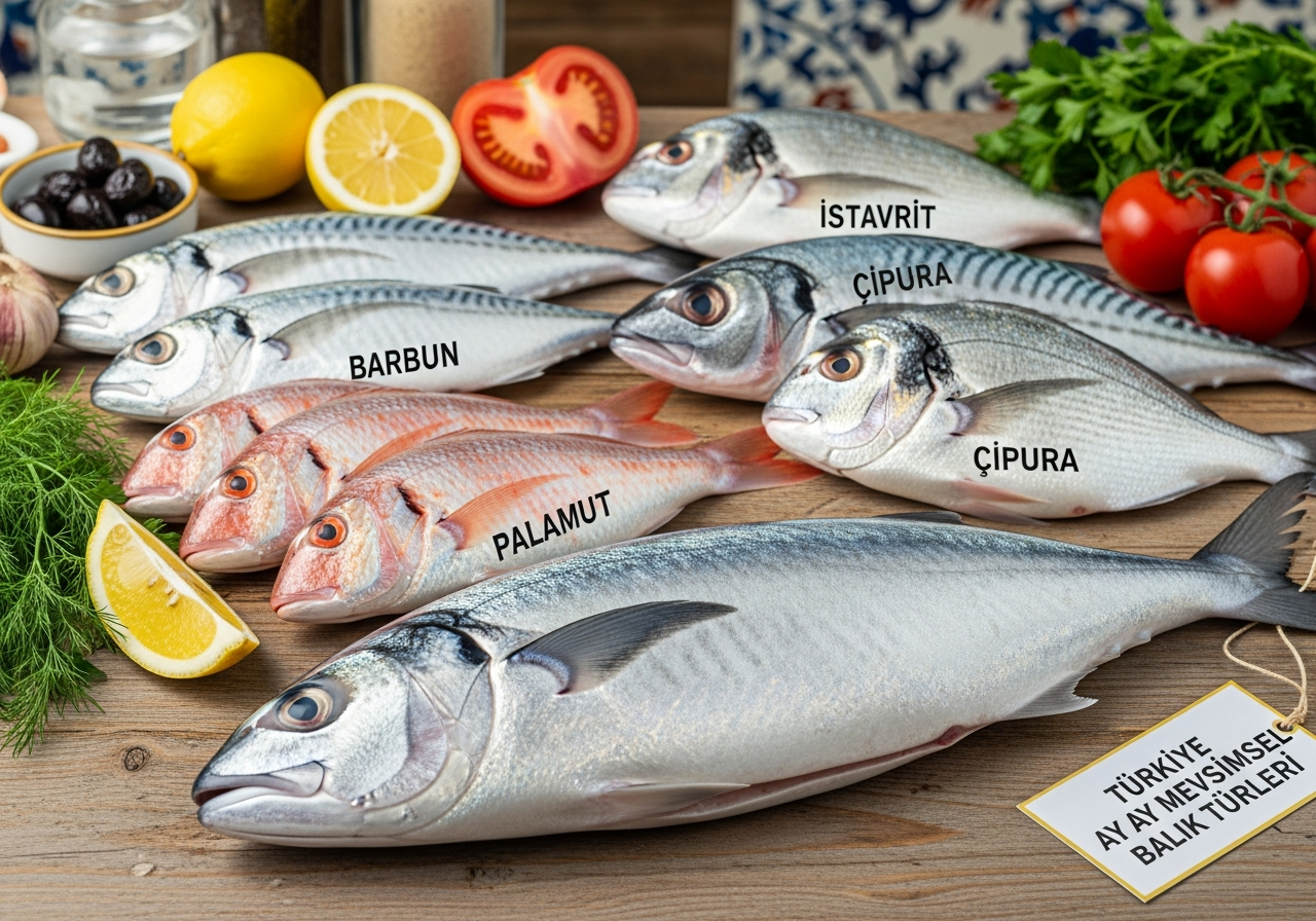 Türkiye’de Ay Ay Mevsimsel Balık Türleri 